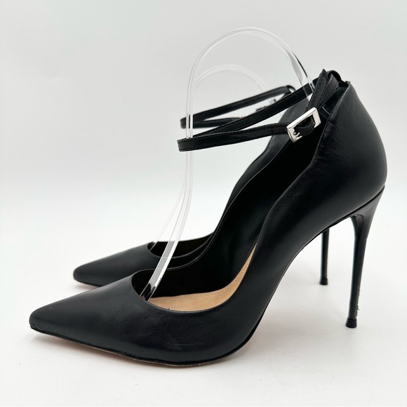 SCHUTZ Women's Thaynara Leather Ankle Strap Pointed Toe Pumps - Picture 4 of 10